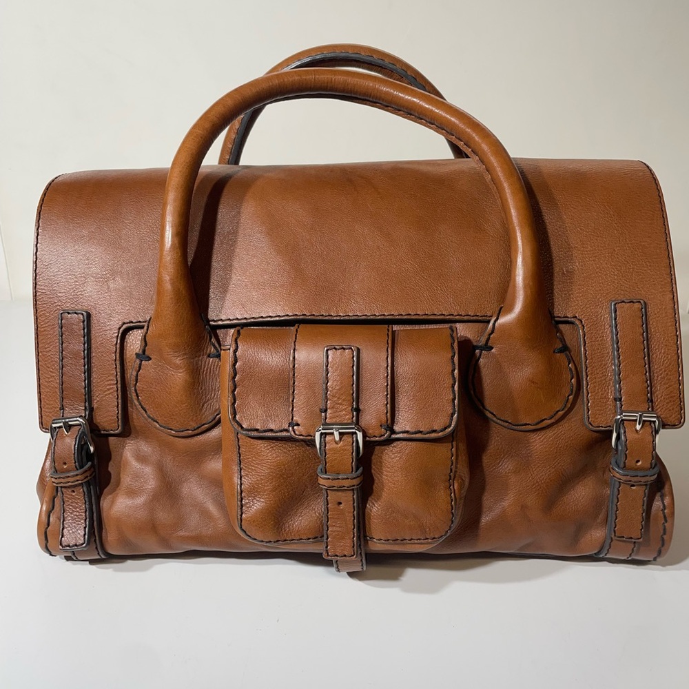 Chloe Tan Leather Satchel